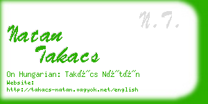 natan takacs business card